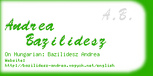 andrea bazilidesz business card